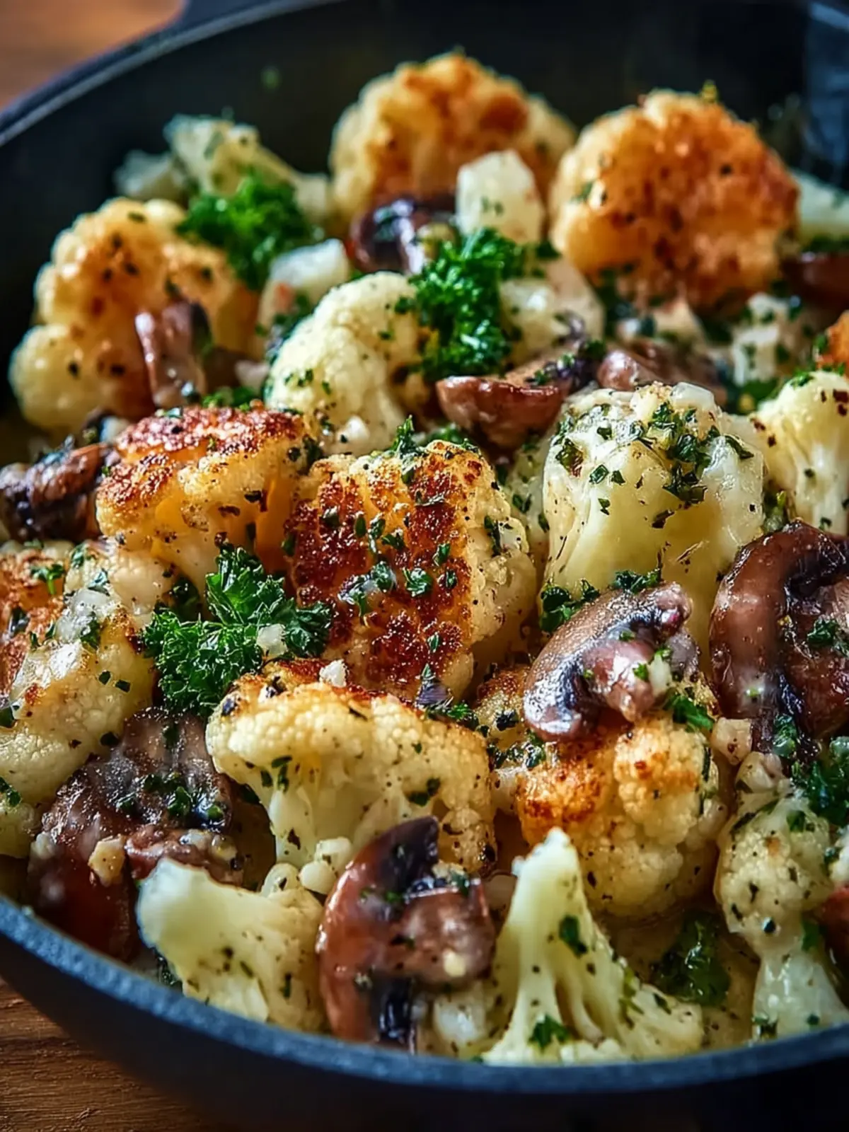 Garlic Butter Mushroom Cauliflower Skillet: Indulge in Comfort! 8