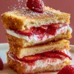 Indulge in Fried Strawberry Cheesecake Sandwiches Today! First Image