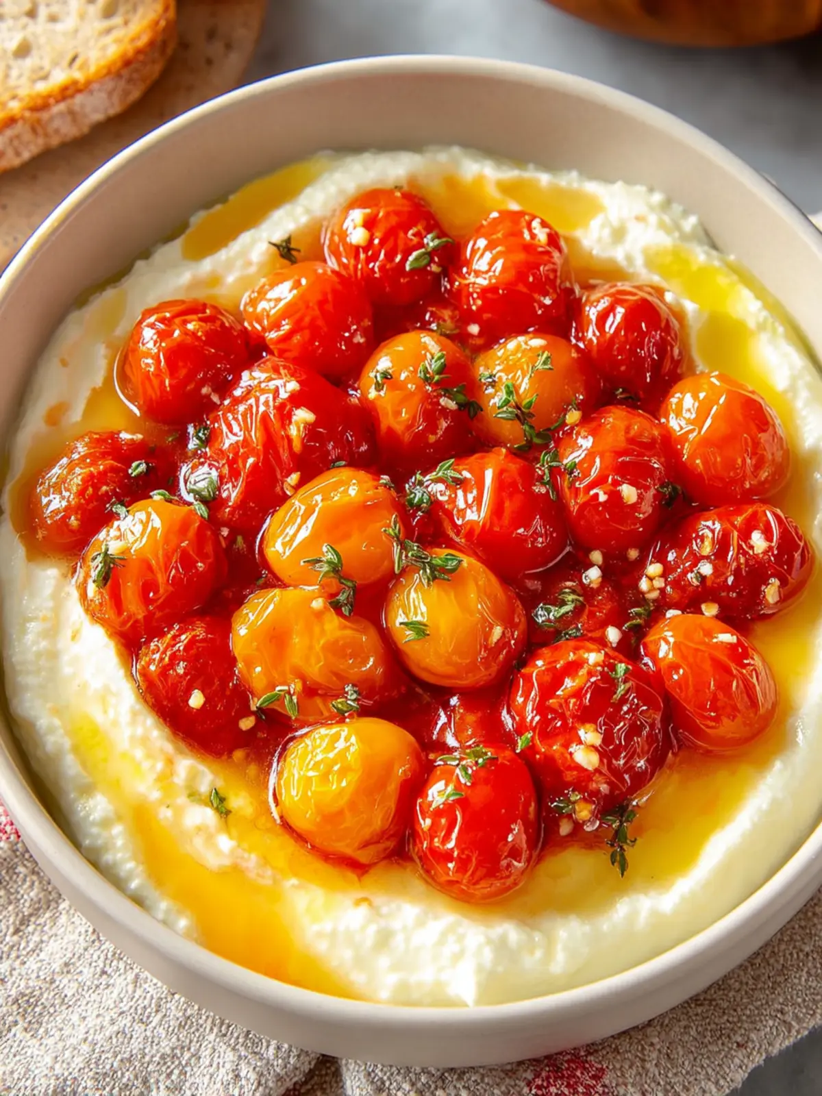 Whipped Ricotta Dip with Roasted Tomatoes and Herbs First Image