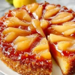 Irresistible Pear Maple Upside-Down Cake Recipe First Image