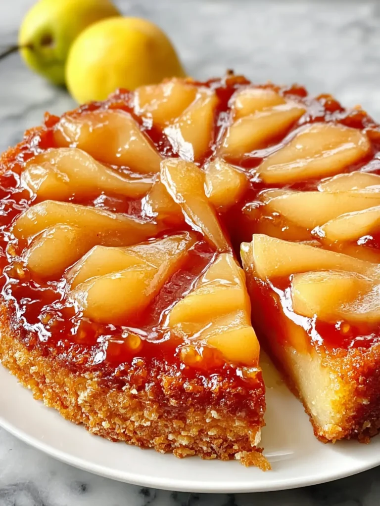 Irresistible Pear Maple Upside-Down Cake Recipe First Image