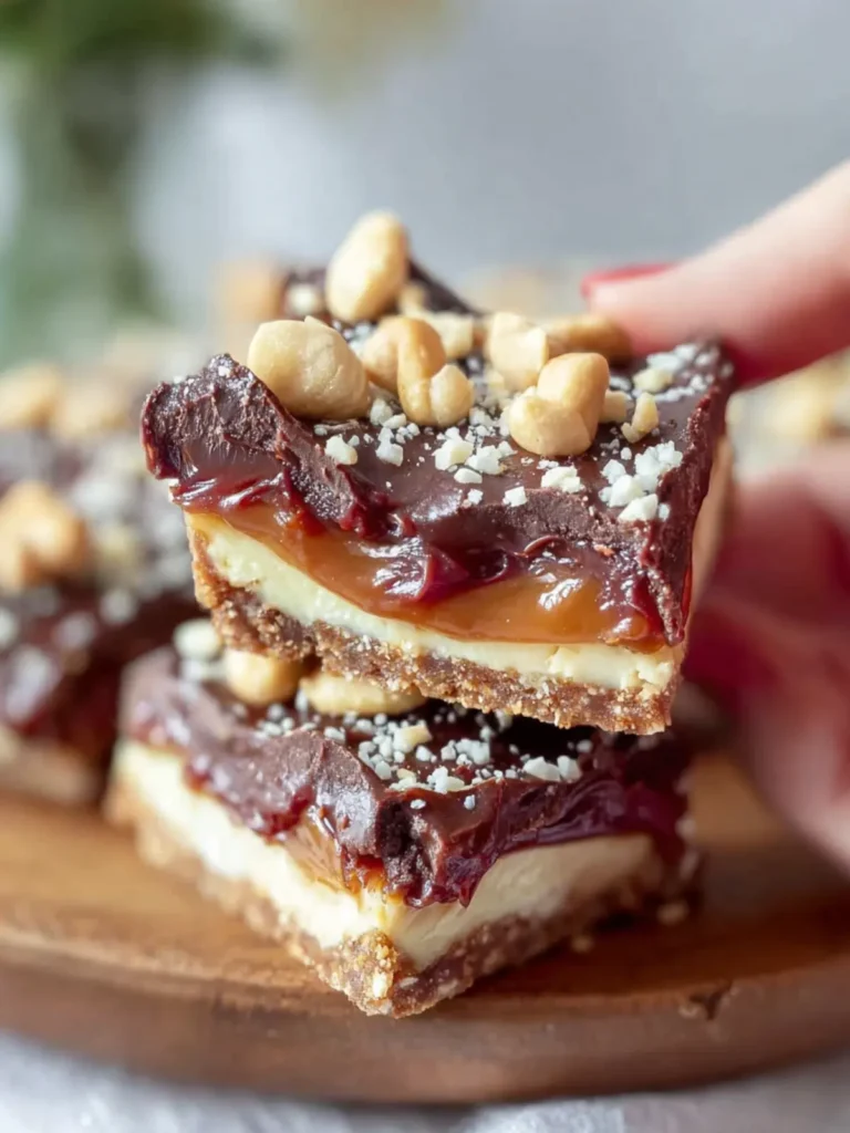 Easy Date Snickers Bars (Healthy Dessert Recipe) First Image