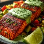Cajun Salmon Avocado Lime Recipe – Zesty & Delicious Dish! First Image