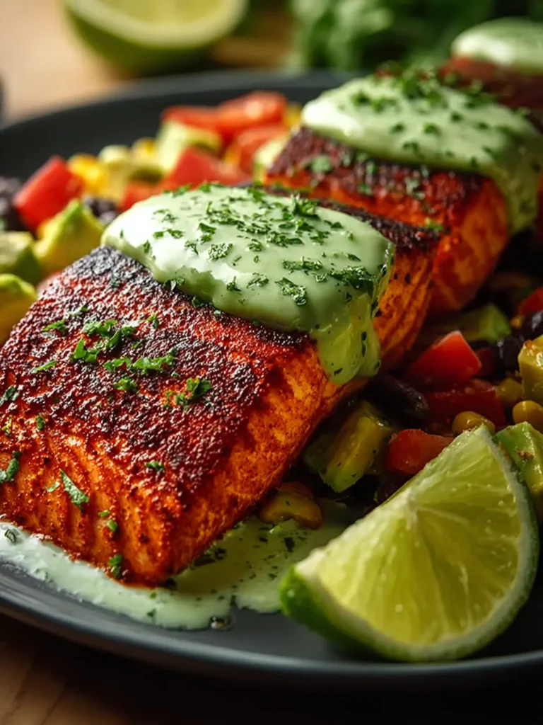 Cajun Salmon Avocado Lime Recipe – Zesty & Delicious Dish! First Image