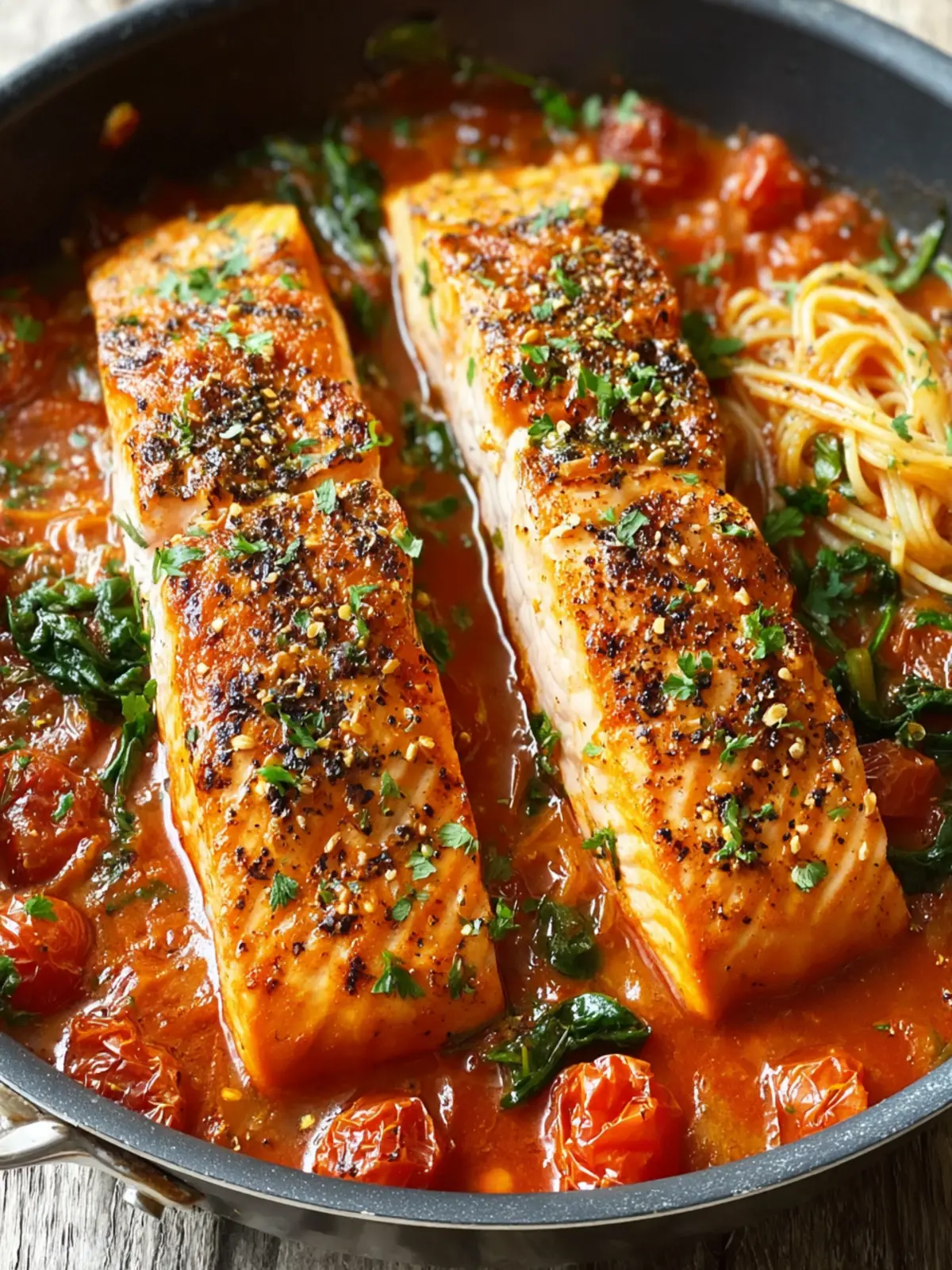 One-Skillet Salmon all’Arrabbiata for Quick Spicy Meals First Image