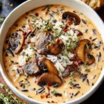 Indulge in Creamy Wild Rice and Mushroom Soup Delight First Image