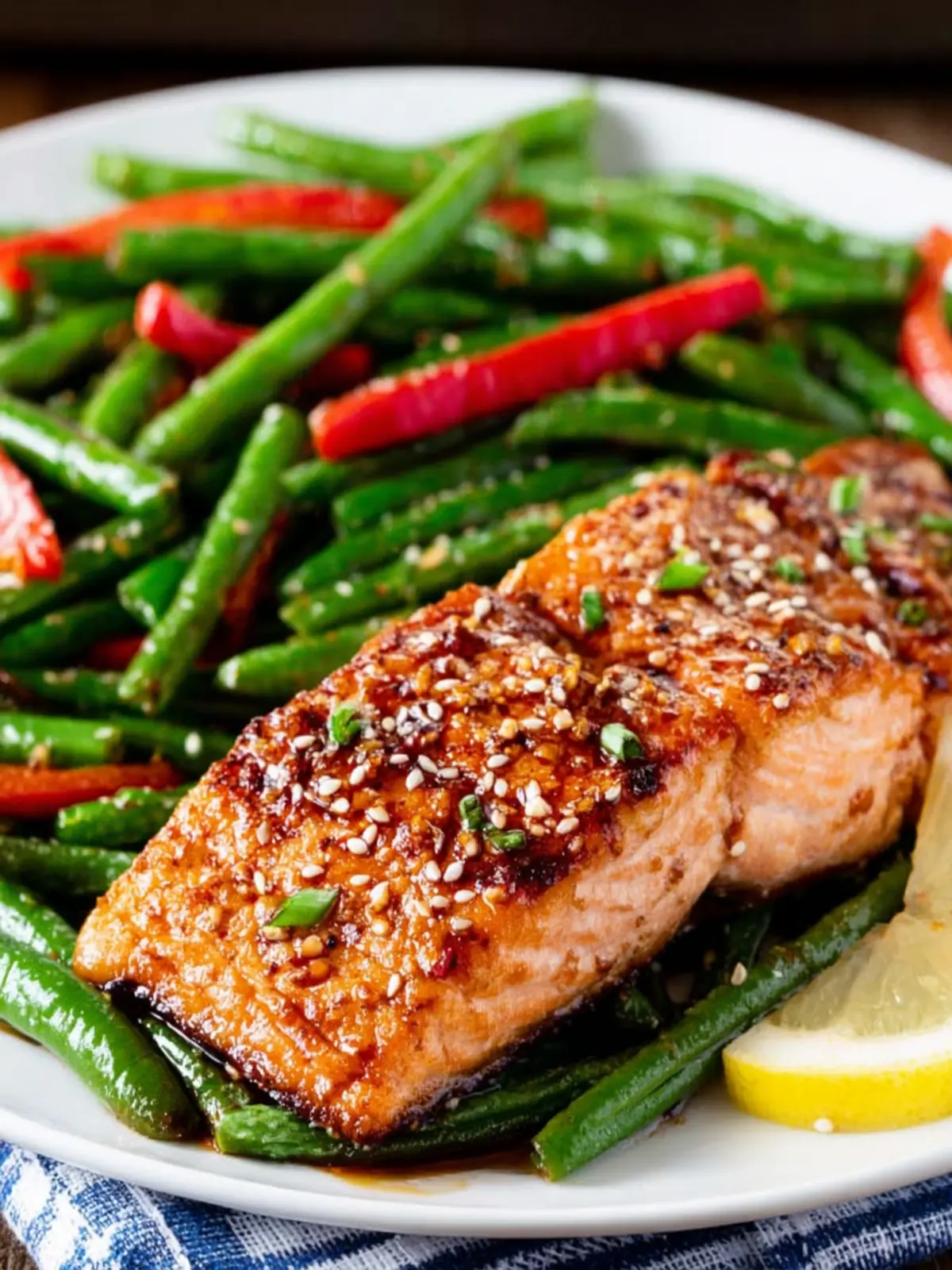 Asian Salmon and Green Beans Sheet Pan Meal First Image