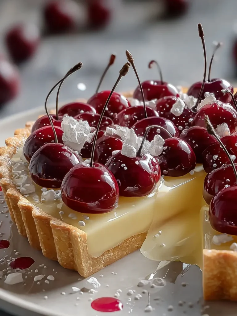 Irresistible Cherry Vanilla Shortbread Tart Recipe First Image