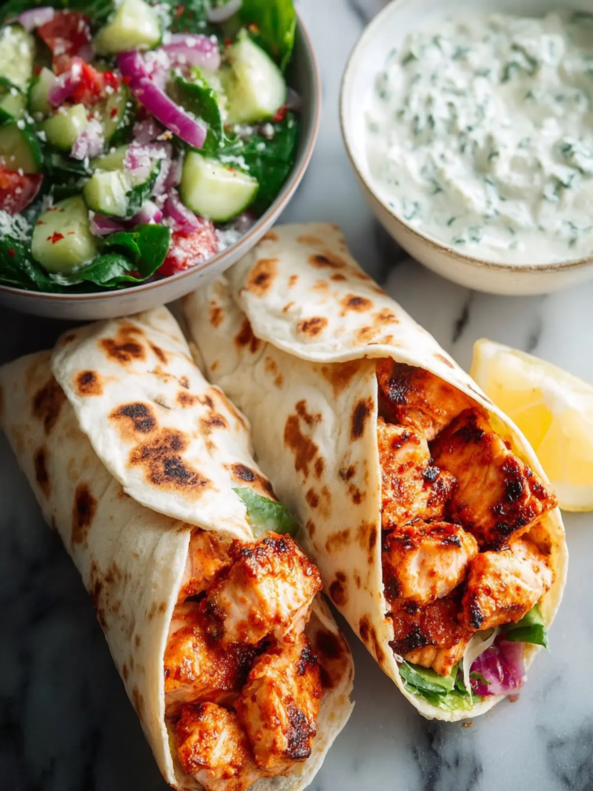 30-Minute Mediterranean Salmon Wraps Recipe First Image
