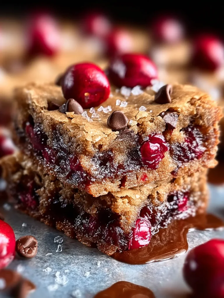 Irresistible Cherry Chocolate Chip Blondies Recipe First Image