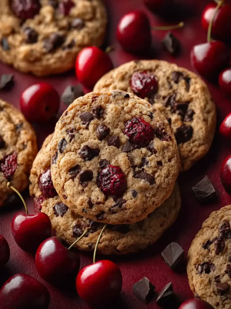 Cherry Chocolate Chip Cookies with Mocha Chips First Image