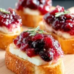Irresistible Cranberry Chutney and Brie Crostini Delight First Image
