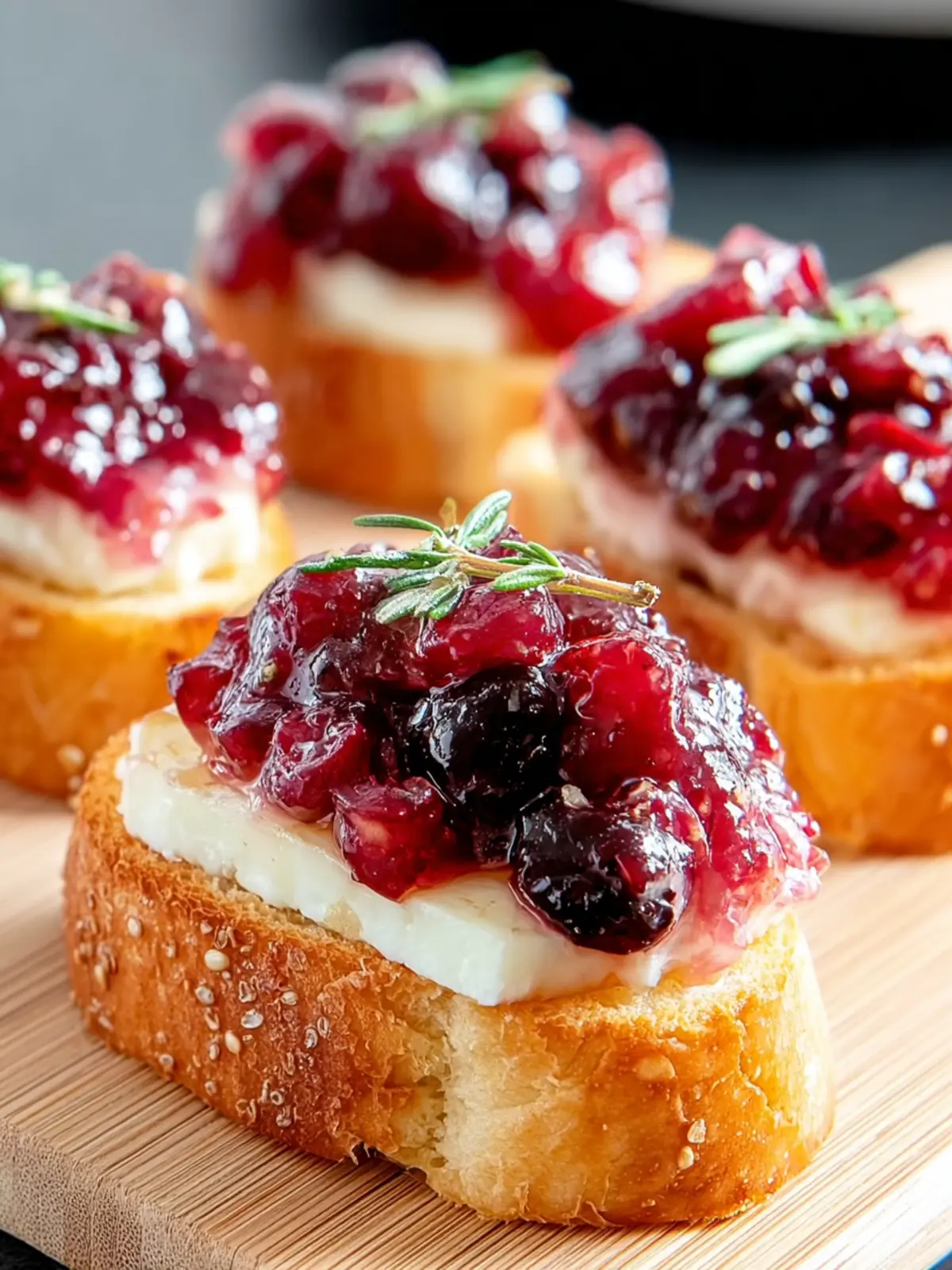 Irresistible Cranberry Chutney and Brie Crostini Delight First Image