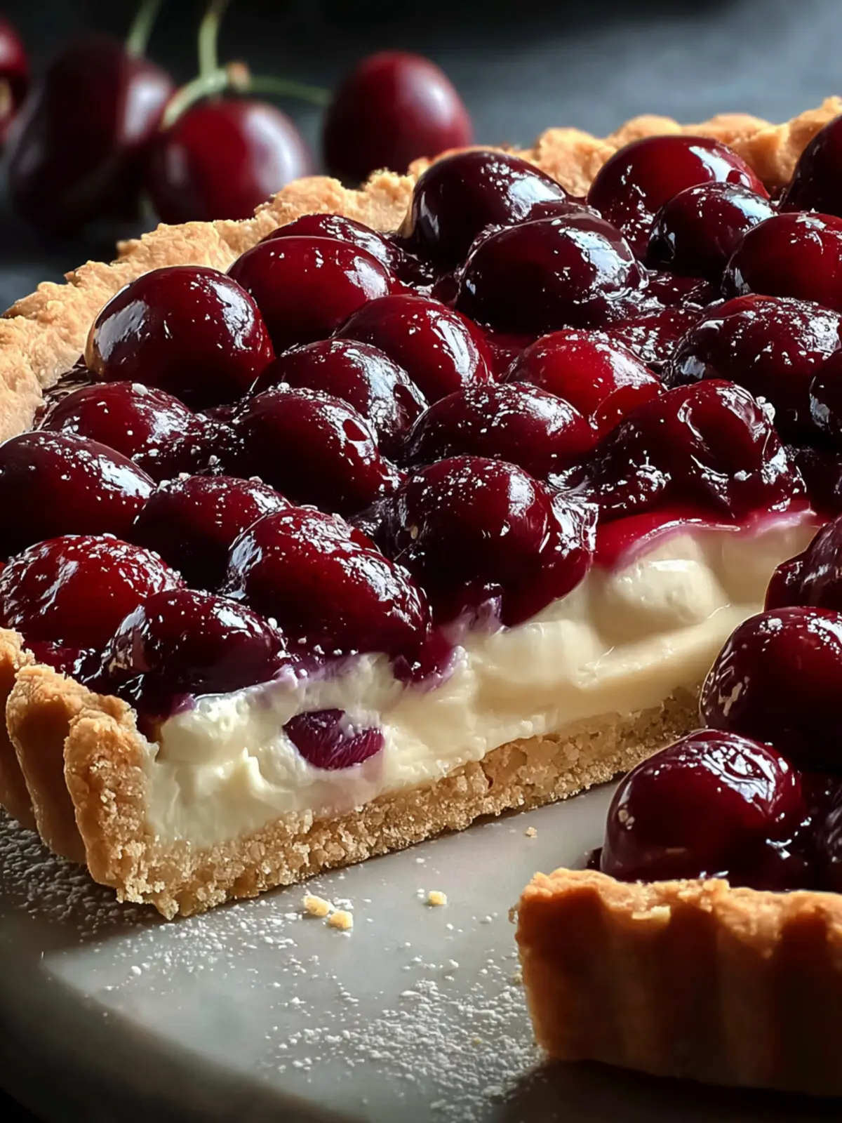 Cherry Mascarpone Tart First Image