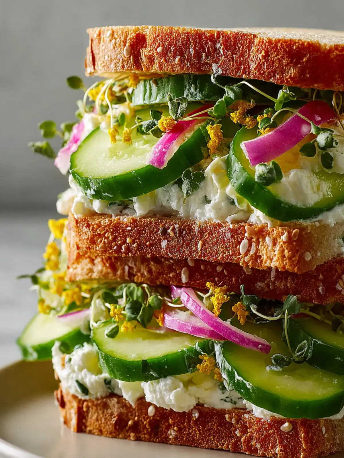 Delicious Easy Cucumber Salad Sandwiches Recipe for Summer First Image