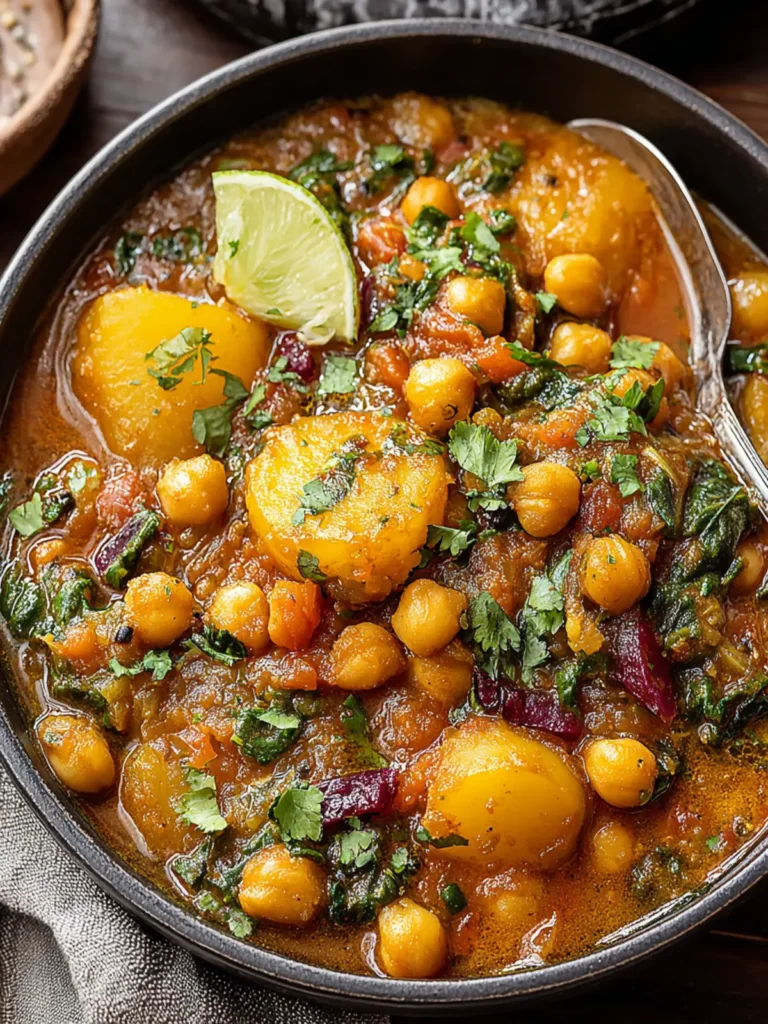 Irresistible Vegan Potato and Chickpea Curry Recipe First Image