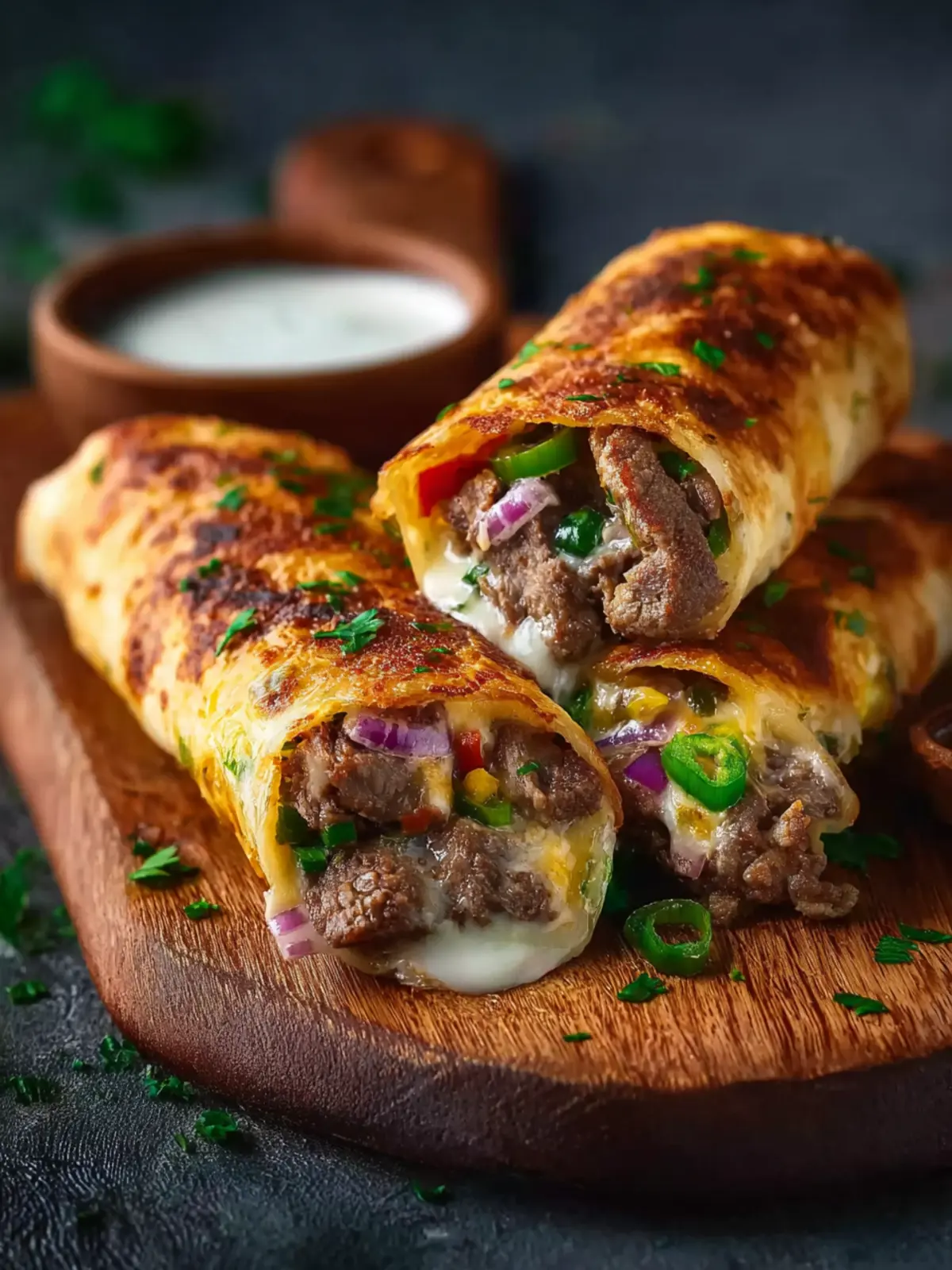 Keto Philly Cheesesteak Rolls First Image