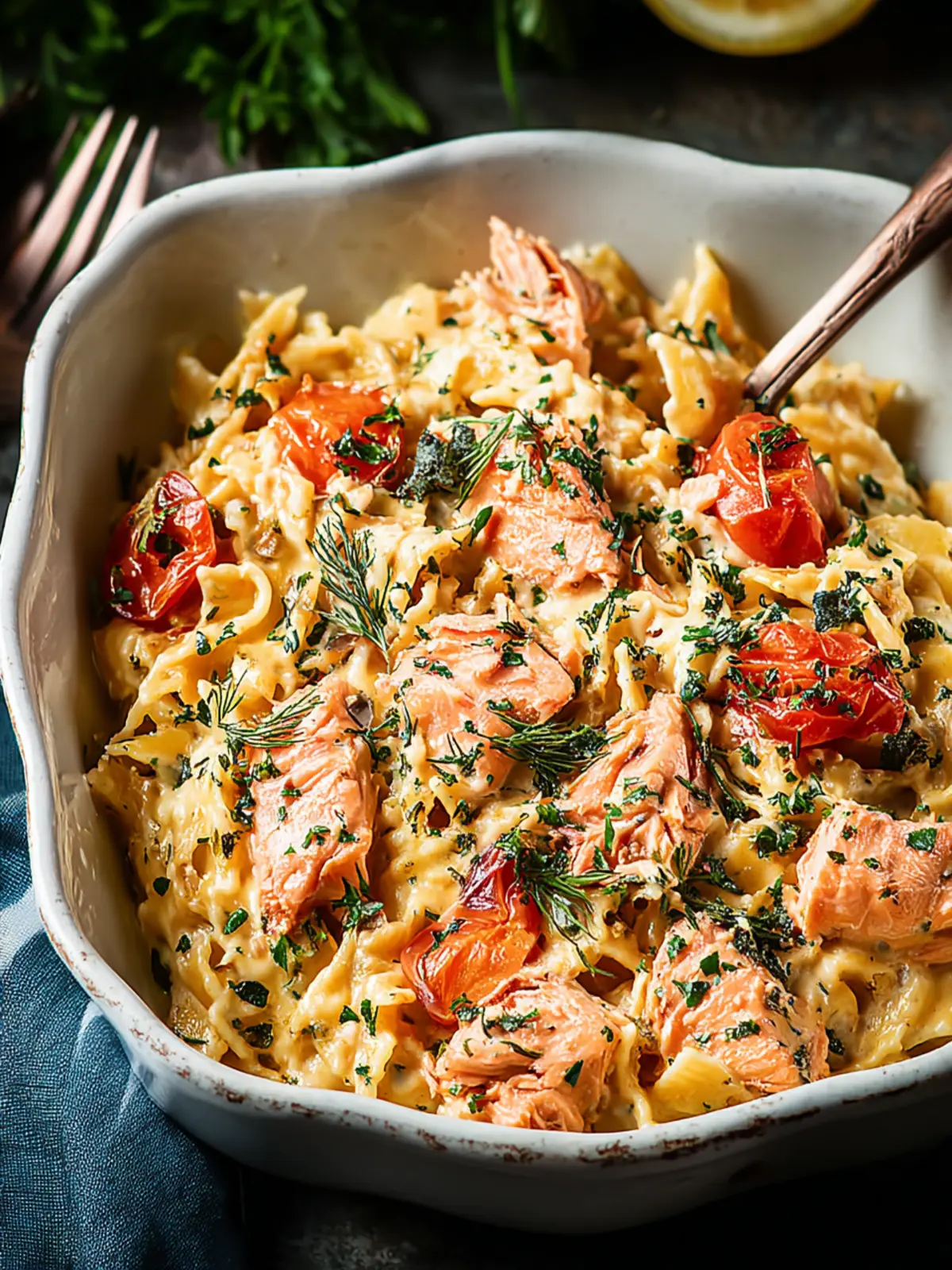 Creamy Salmon Pasta Bake: A Cozy Comfort Dish Recipe First Image