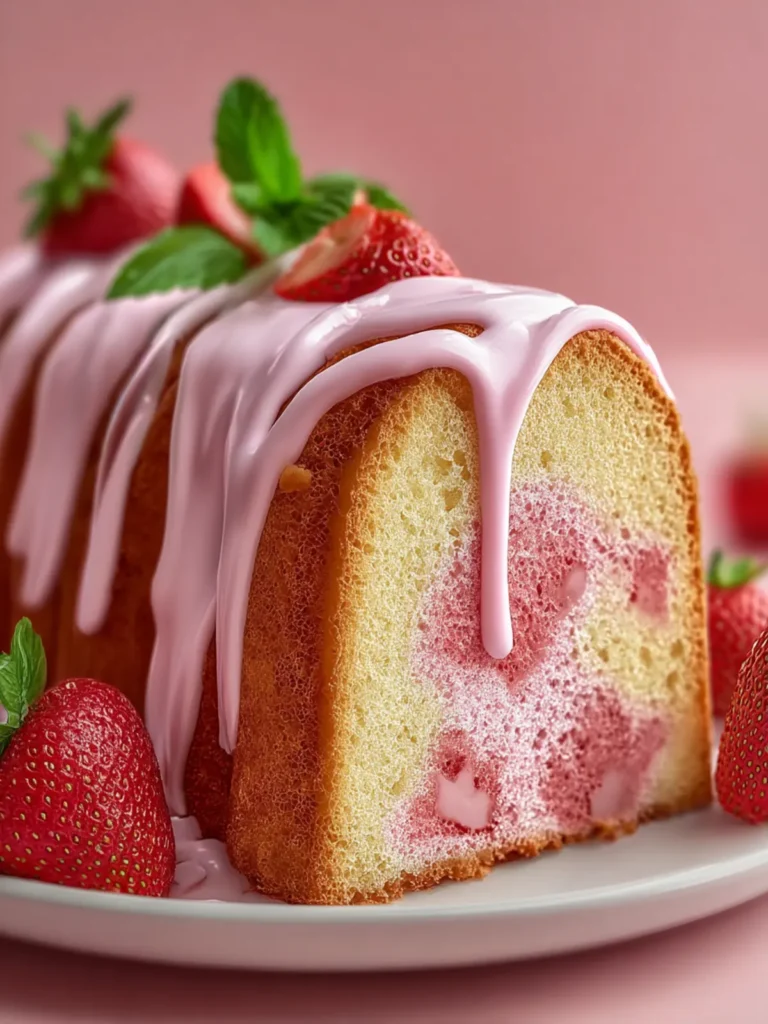 Delicious Strawberry Milkshake Pound Cake Recipe to Try Now! First Image