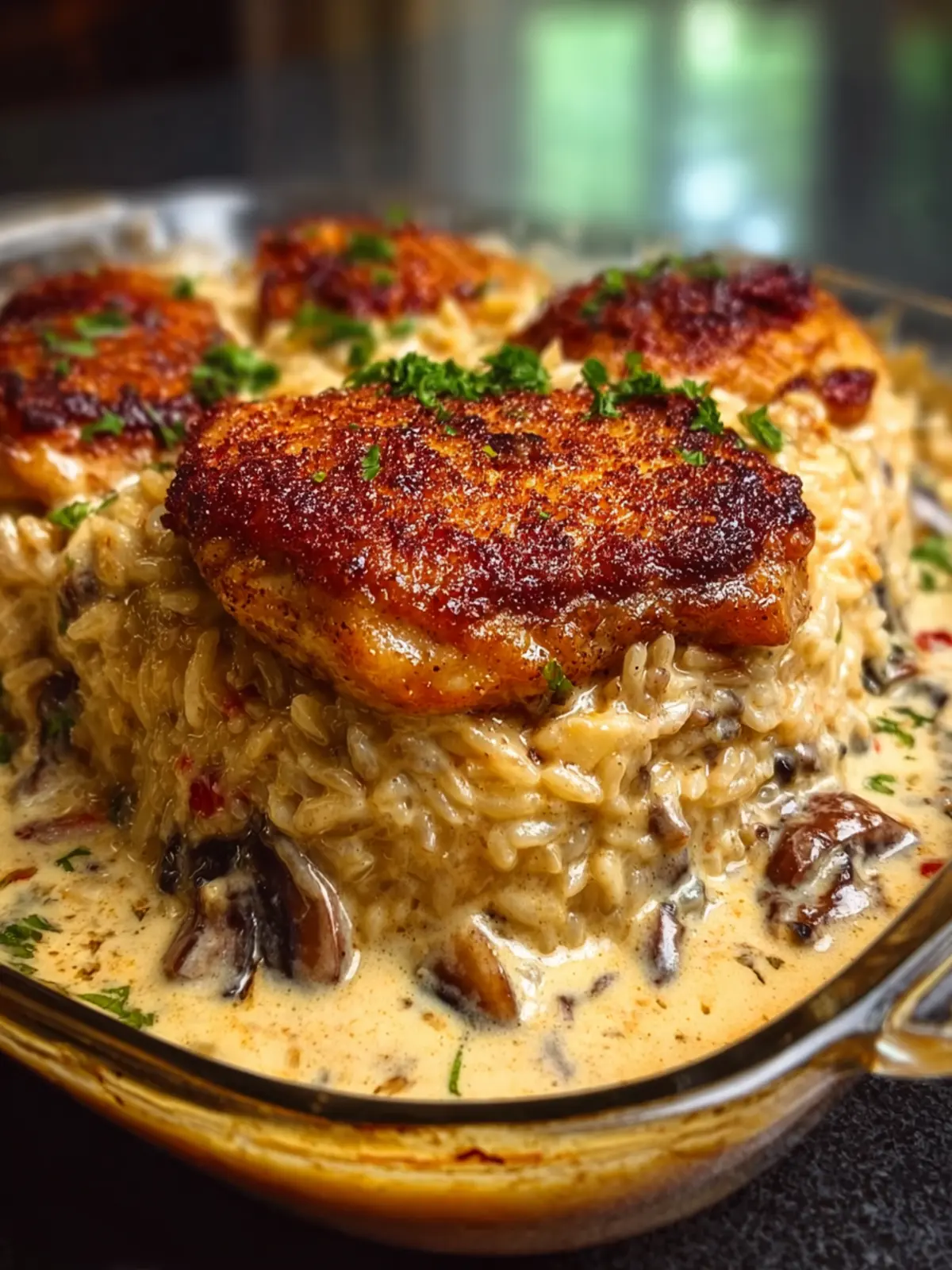 Smothered Chicken with Rice: A Creamy Delight Recipe First Image