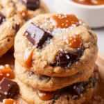 Salted Caramel Chocolate Chunk Cookies First Image