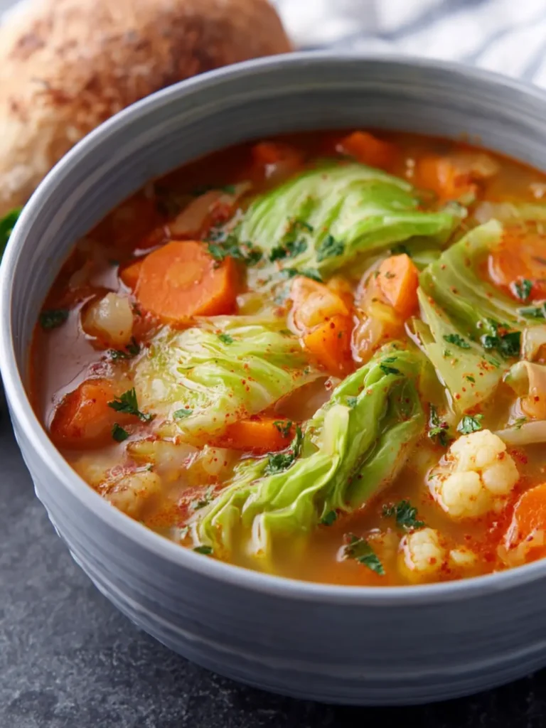 Vegetable Soup with Cabbage (Easy, Healthy, Filling) First Image