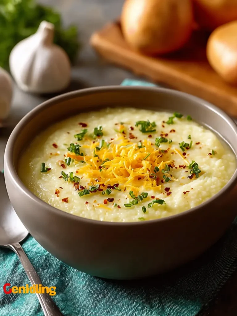 Leftover Garlic Mashed Potato Soup First Image