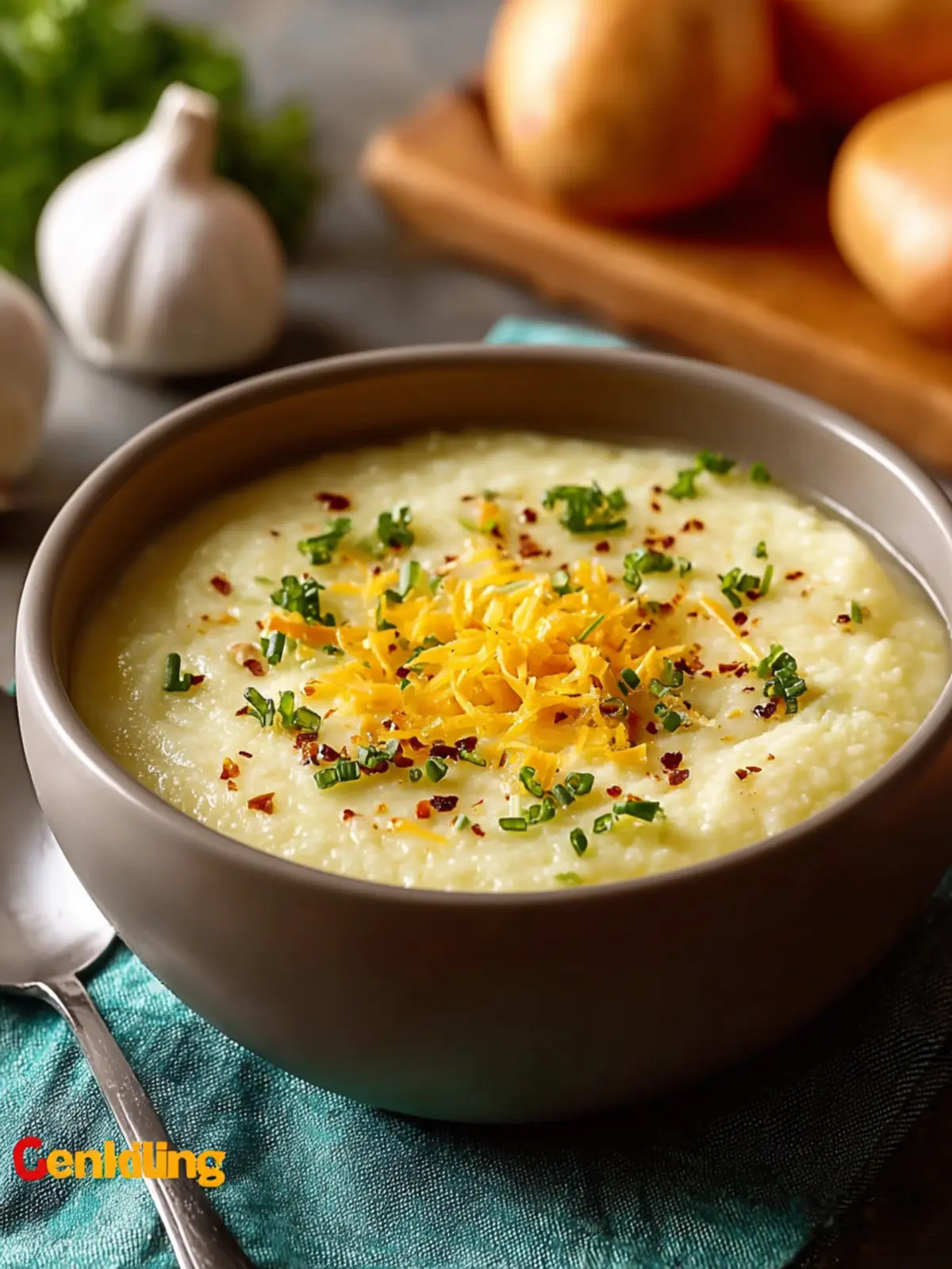 Leftover Garlic Mashed Potato Soup First Image