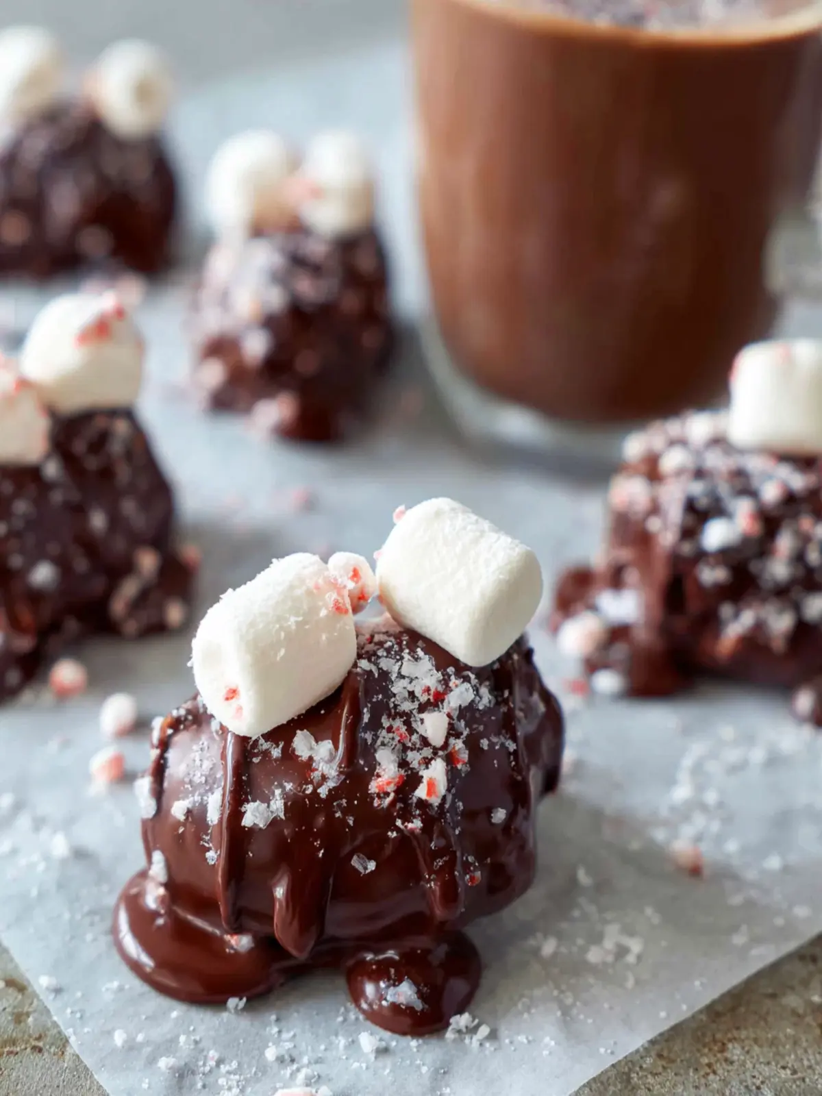 Hot Chocolate Dates with Marshmallow & Dark Chocolate First Image