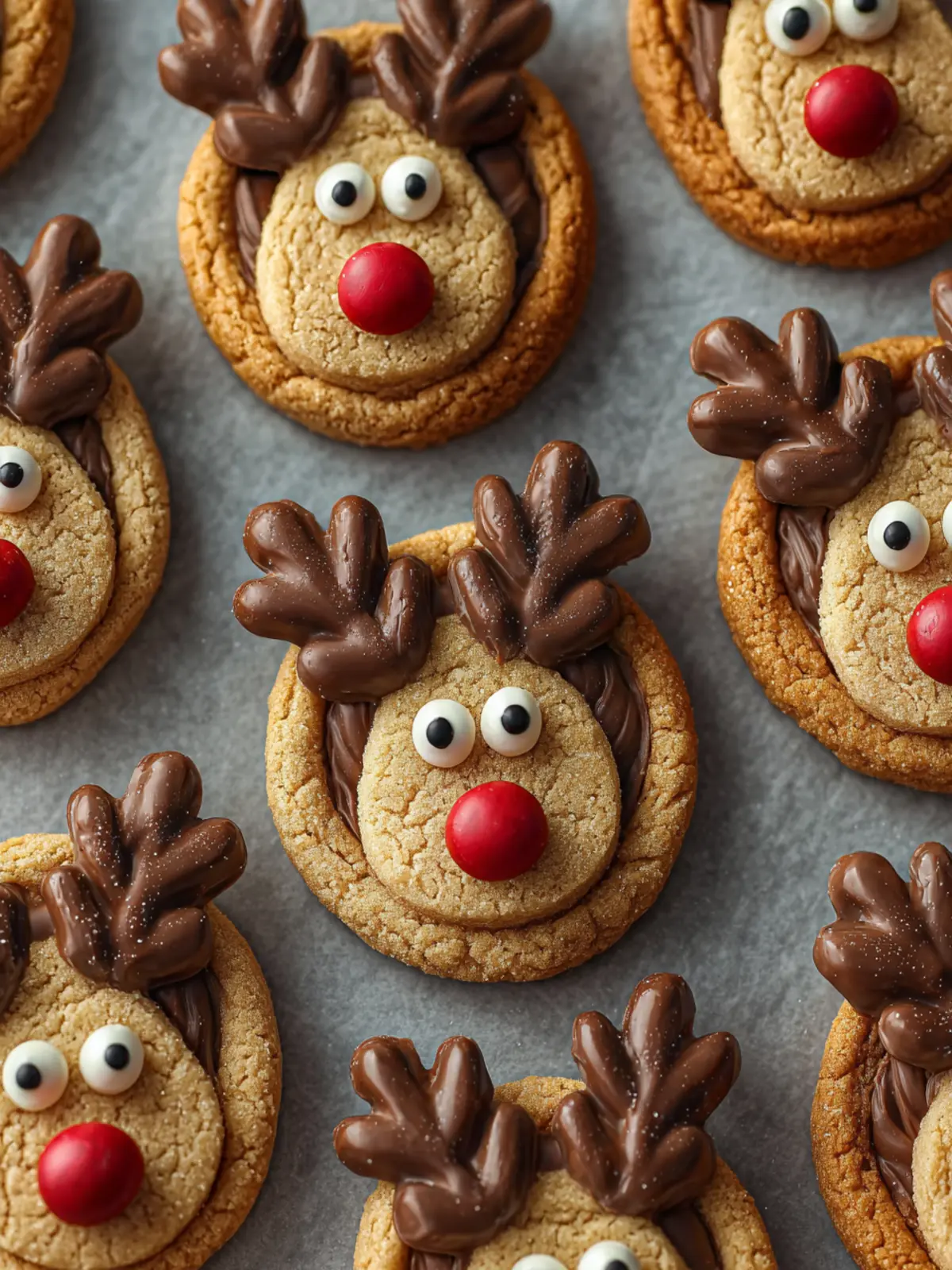 Reindeer Peanut Butter Cup Cookies That Melt Hearts! 7