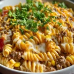 Loaded Cheddar Ranch Beef & Sweet Corn Rotini Bake Recipe First Image