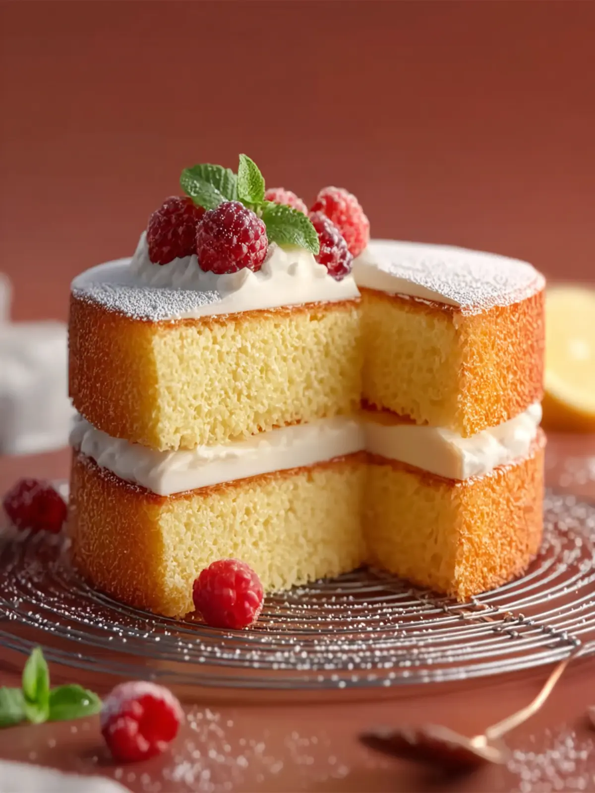 Genoise Sponge Cake Second Image mzjdvb