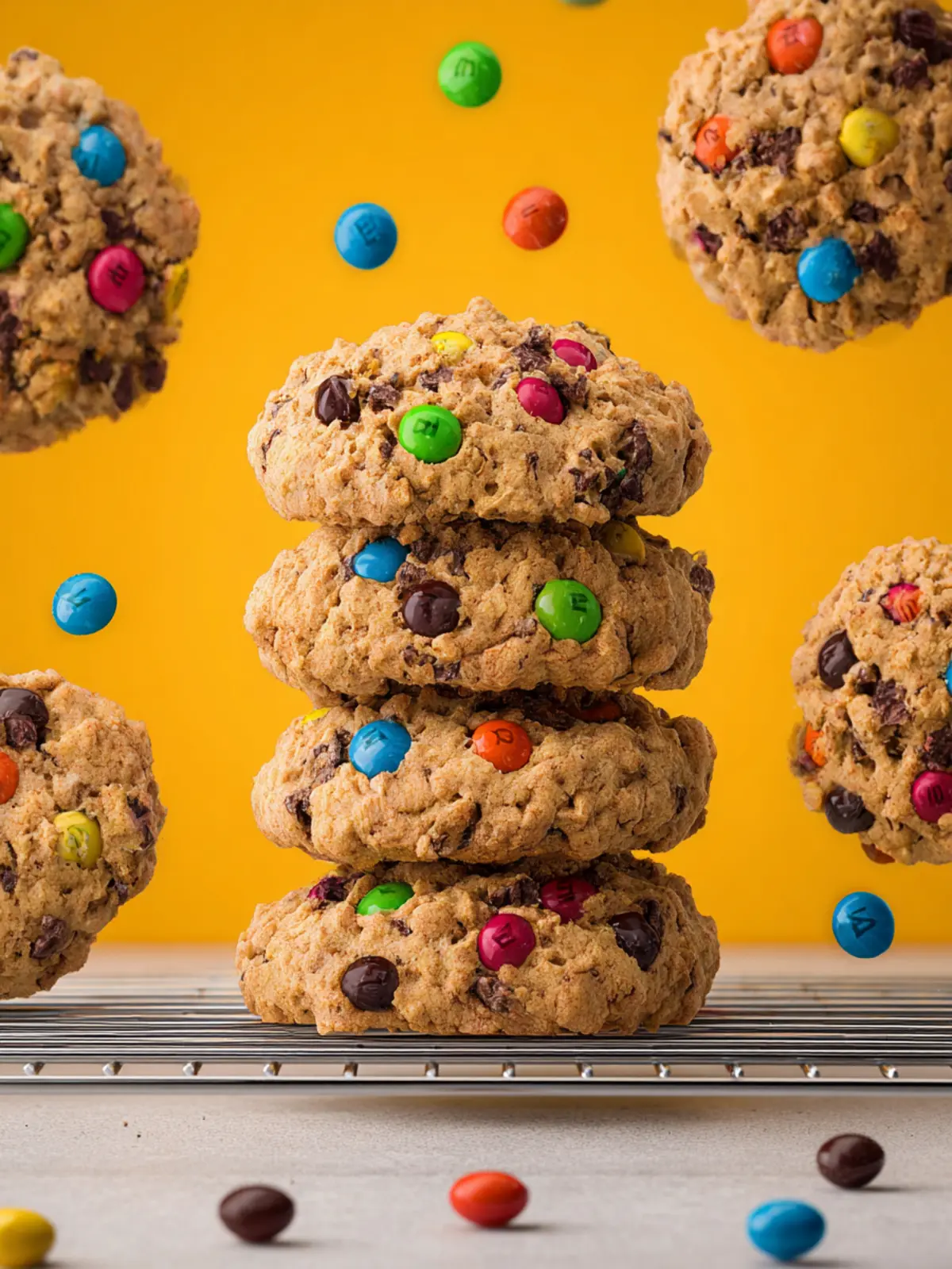 No Flour Monster Cookies Second Image qywgbt