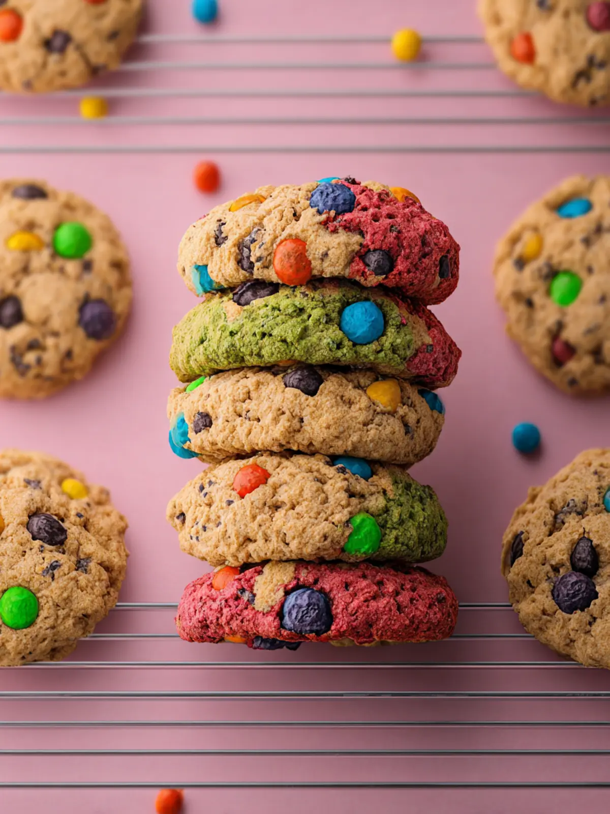 No Flour Monster Cookies Third Image tesqtw