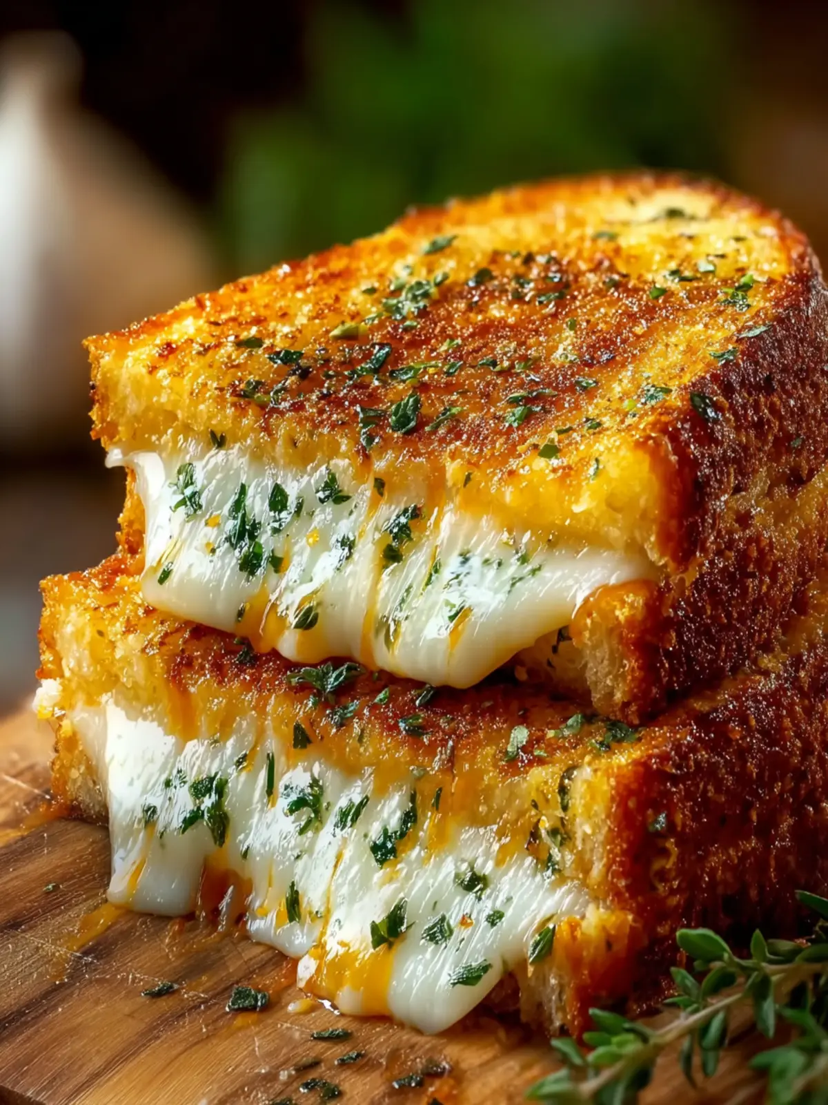 Garlic Bread Grilled Cheese First Image