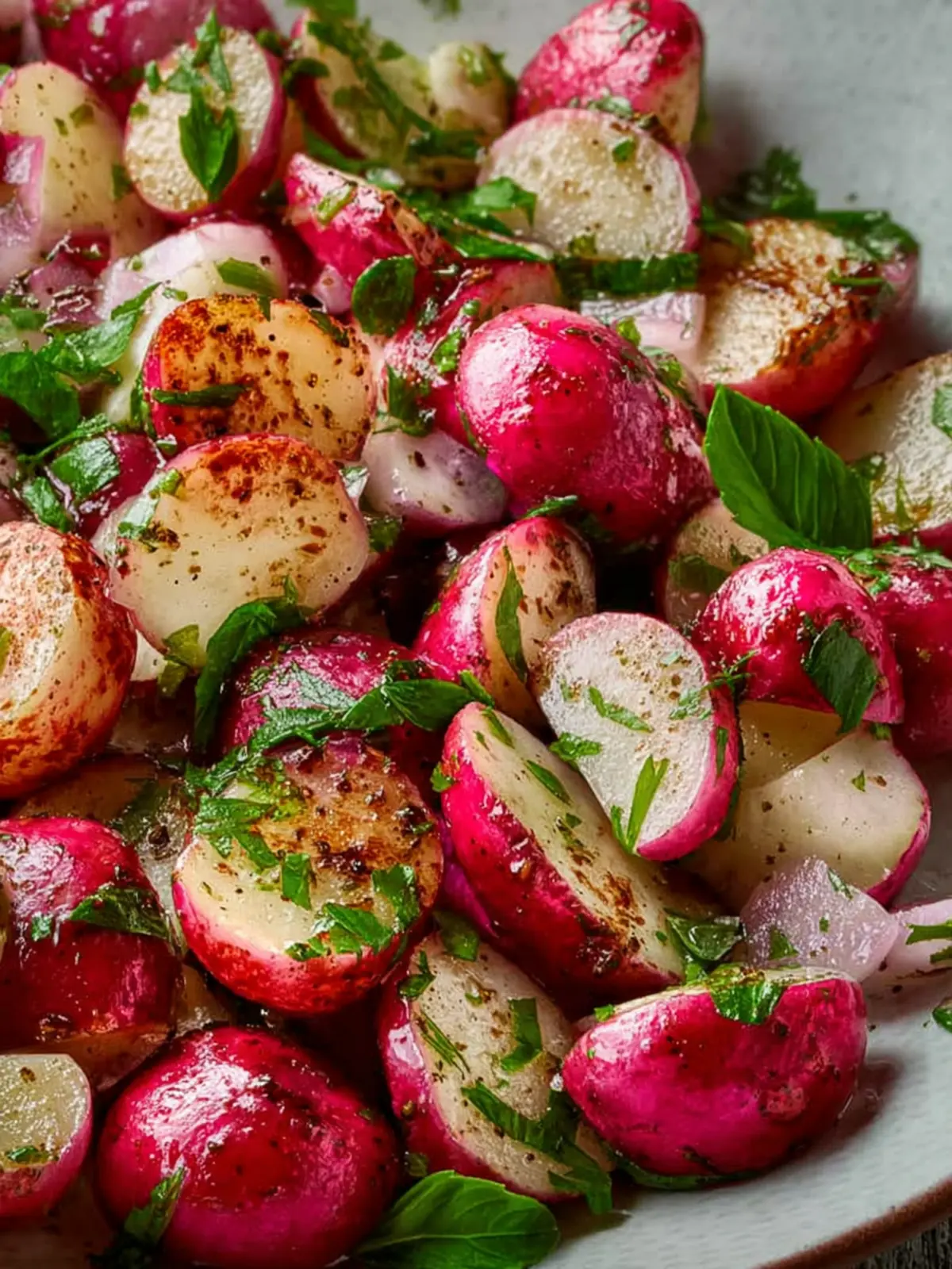 Sauteed Radishes with Vinegar and Herbs First Image