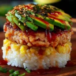 Irresistible Tuna Avocado Rice Burger Recipe Delight First Image
