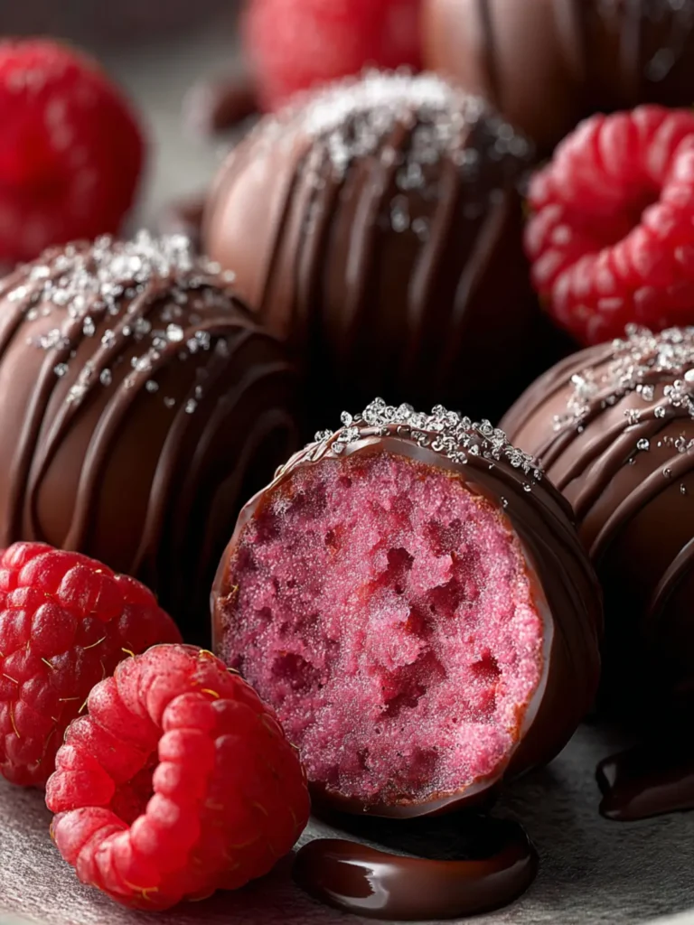 Irresistible Chocolate Raspberry Truffles Bites Recipe First Image
