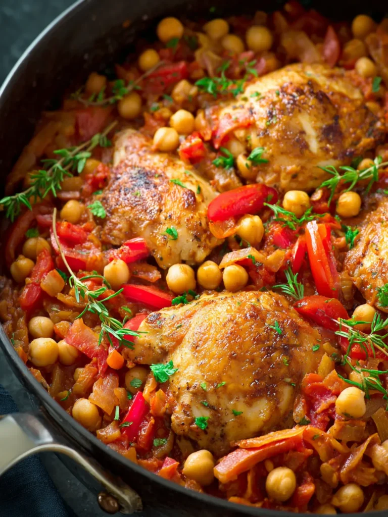 One Pot Spanish Chickpea Chicken First Image