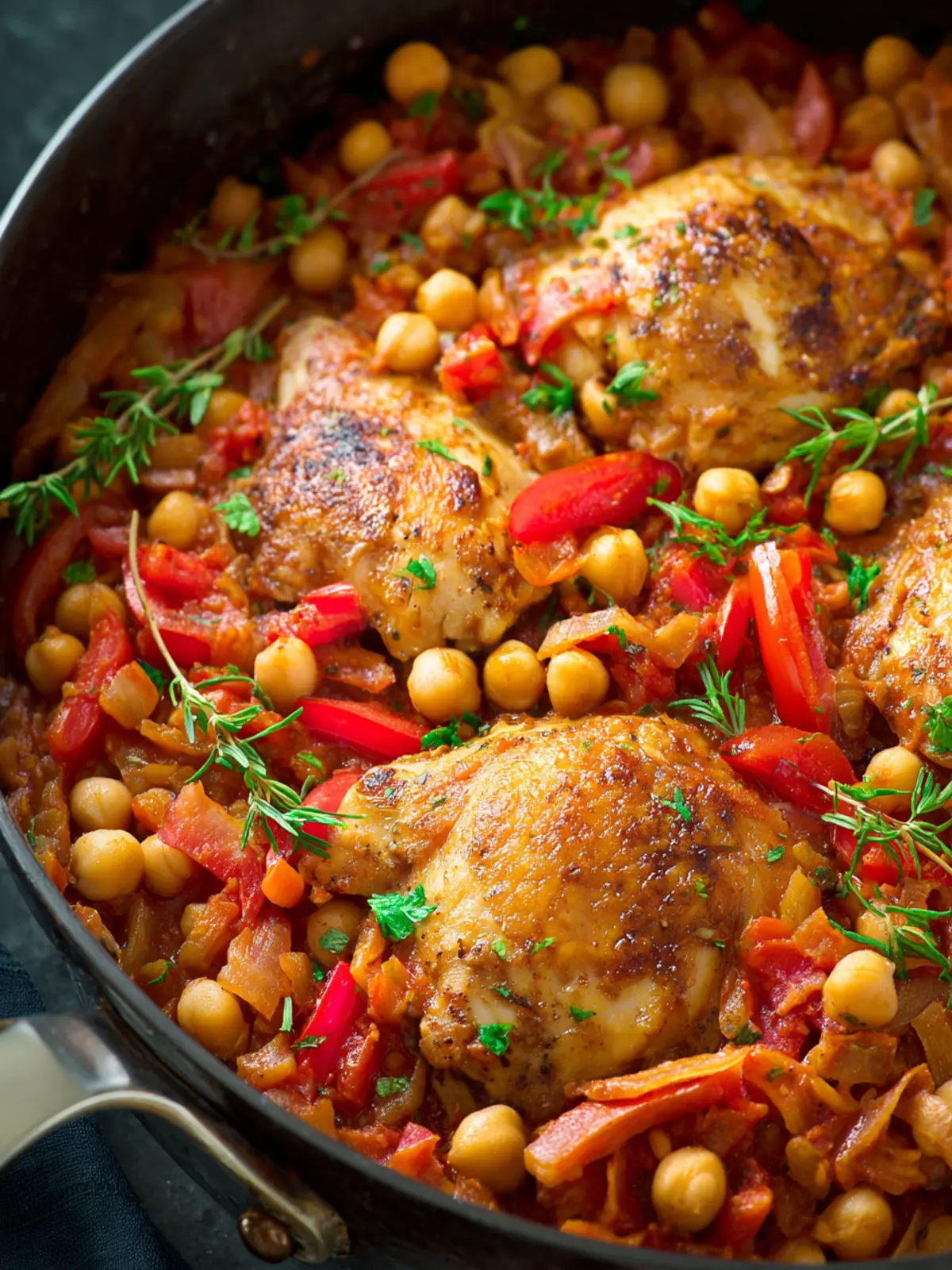 One Pot Spanish Chickpea Chicken First Image