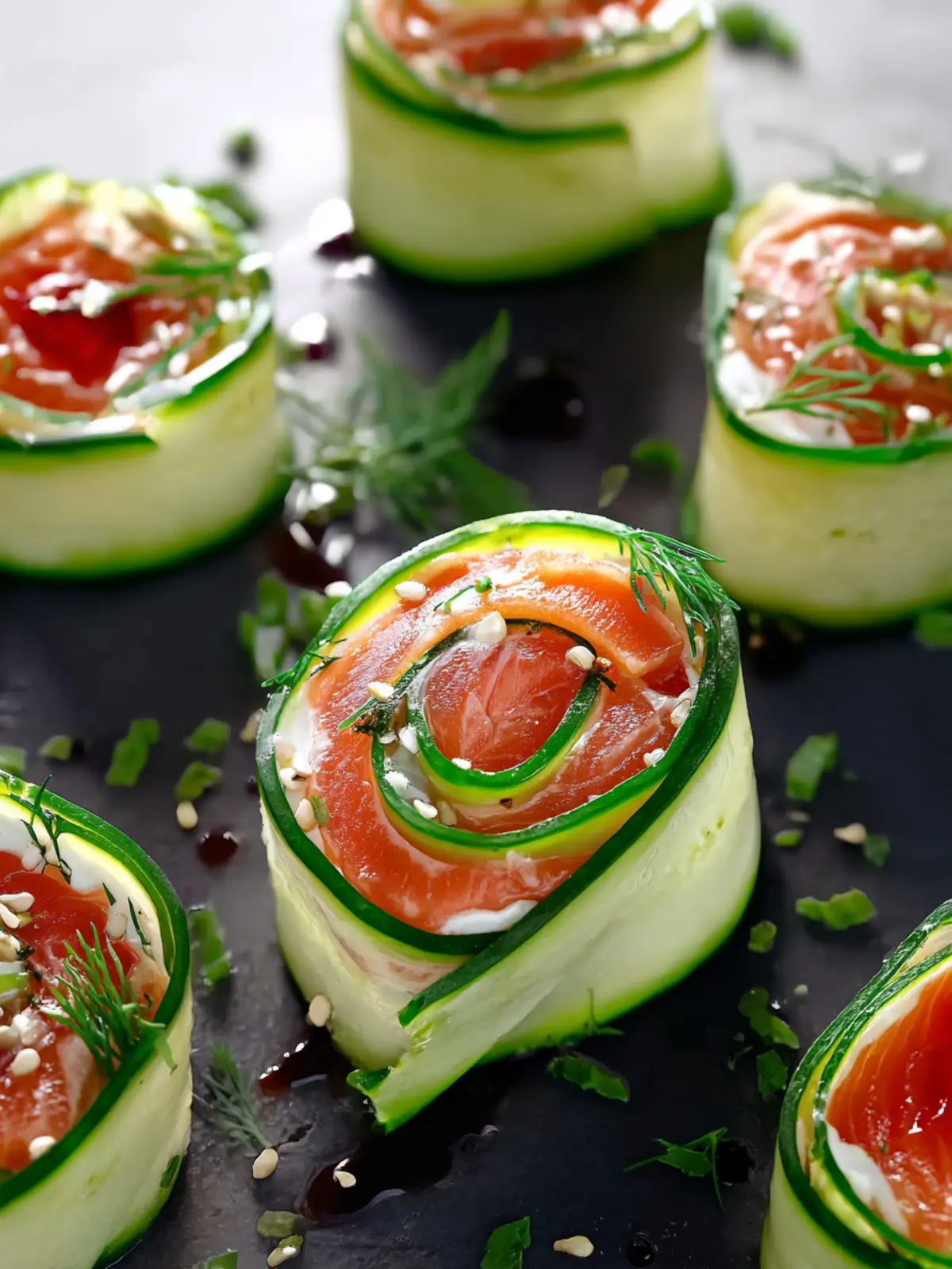 Salmon Cucumber Rolls First Image