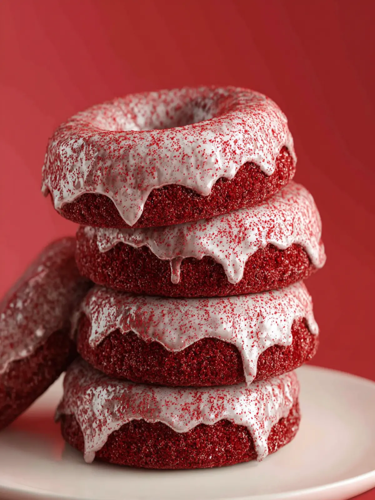 Baked Red Velvet Donuts First Image