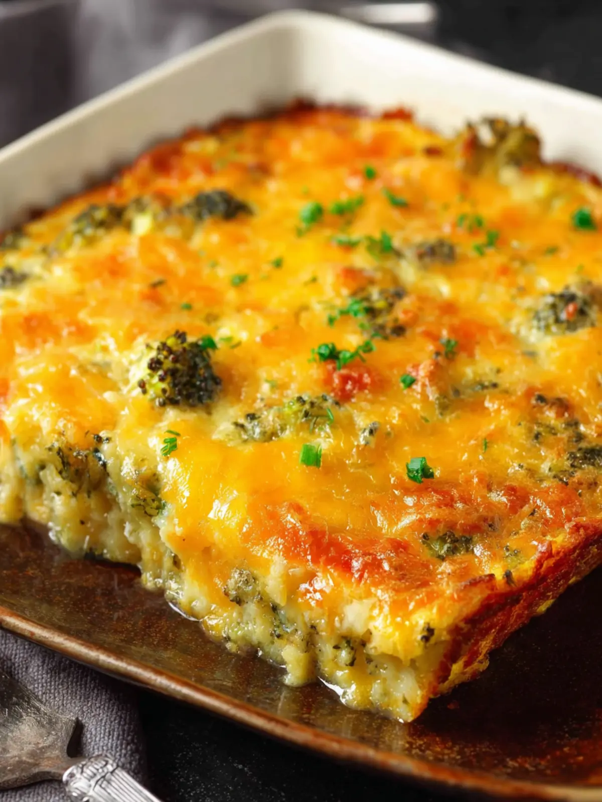 Broccoli Cheese Hash Brown Breakfast Casserole Second Image ivtwhs
