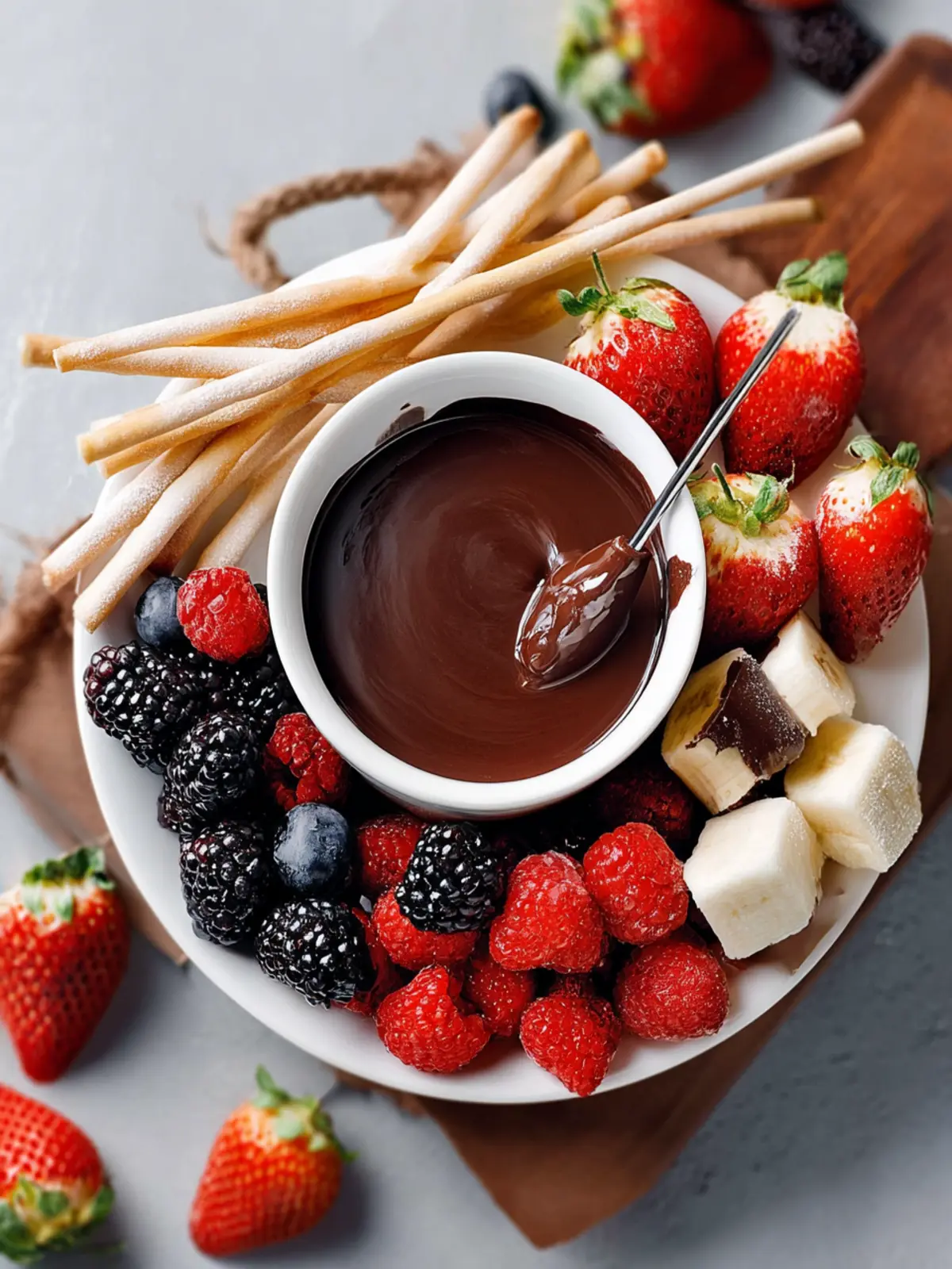 Easy Chocolate Fondue Recipe First Image