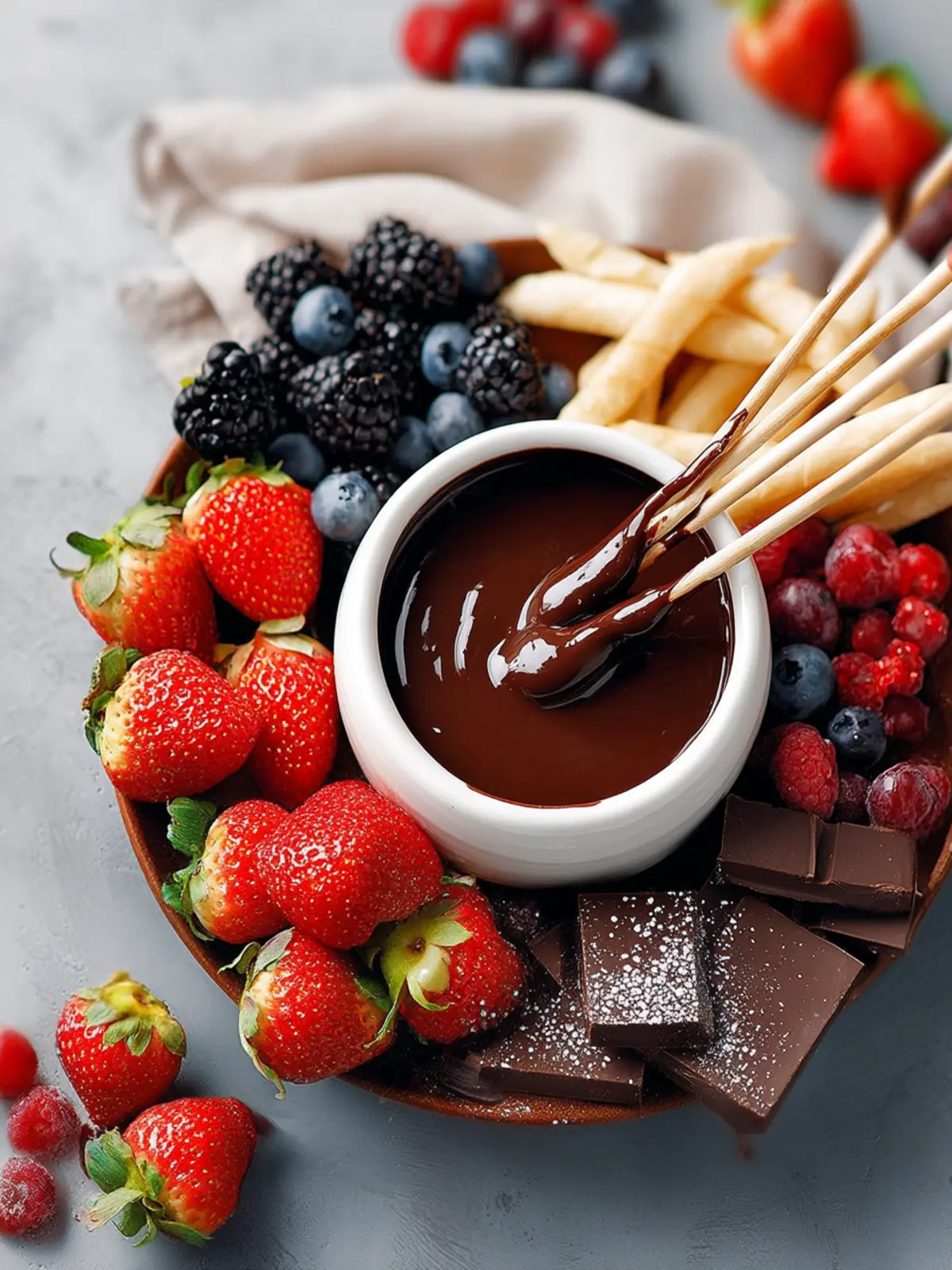 Easy Chocolate Fondue: Irresistibly Indulgent Dessert Delight 8 Easy Chocolate Fondue Recipe Fourth Image u30bv7