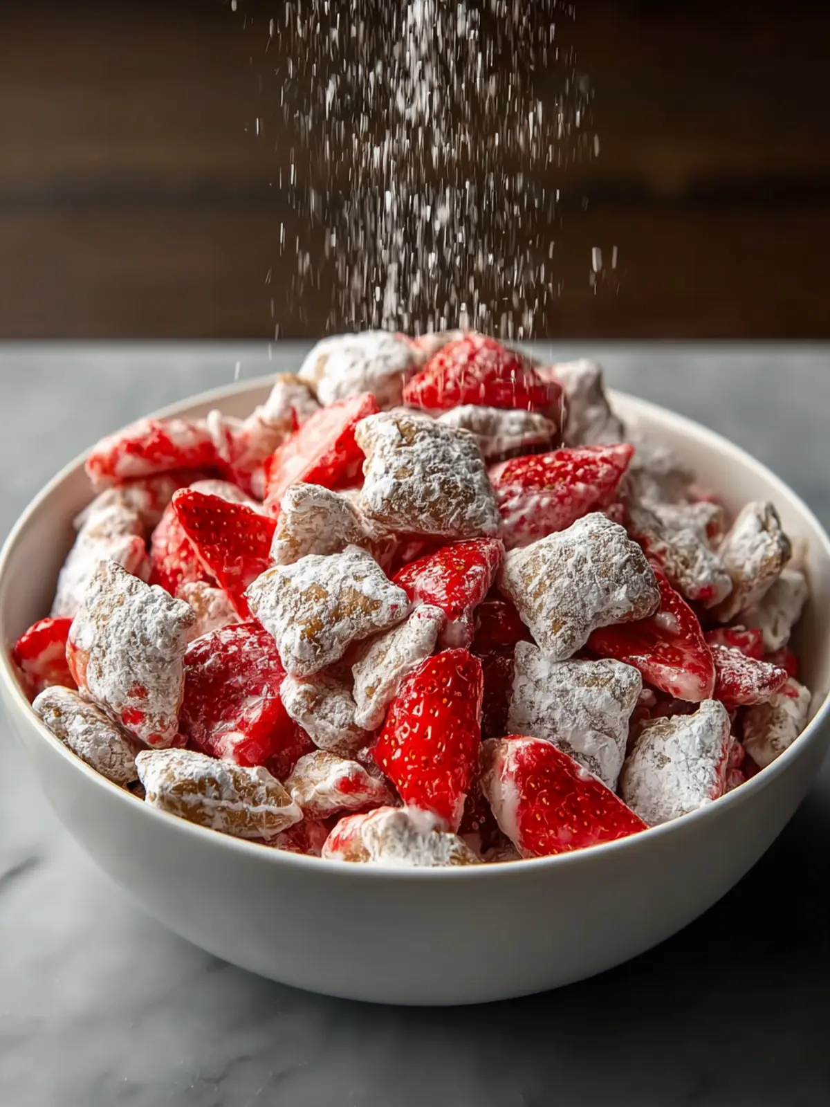 Easy Strawberry Shortcake Puppy Chow Recipe Fourth Image ua1n1i