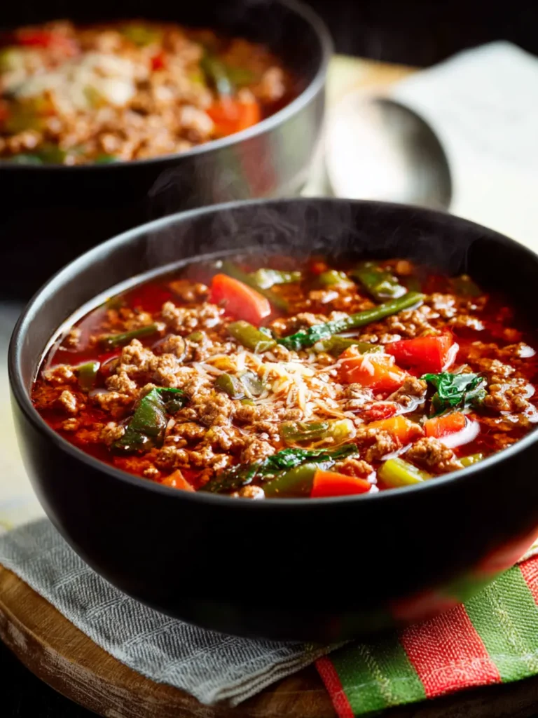 Ground Beef Vegetable Soup First Image