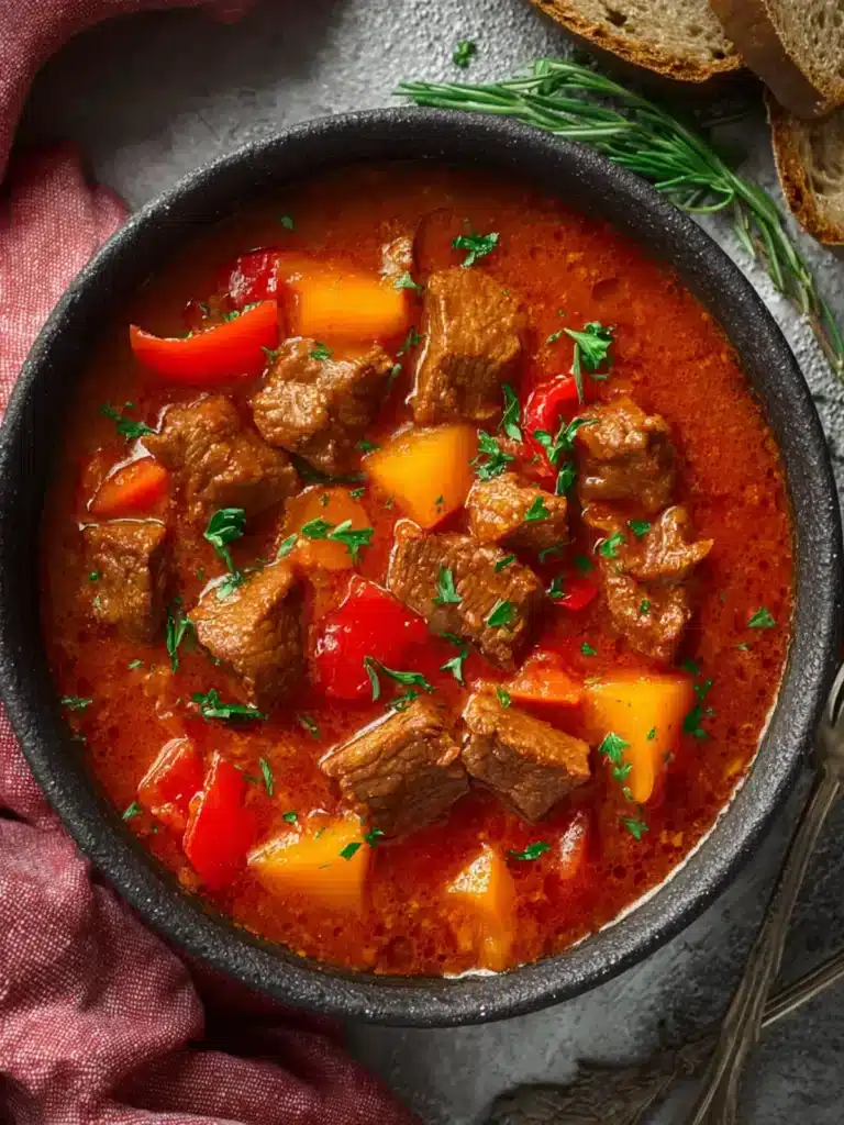 Hearty Goulash Recipe Hungarian Style First Image