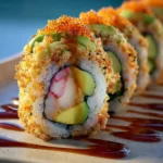 Homemade California Crunch Roll Sushi First Image