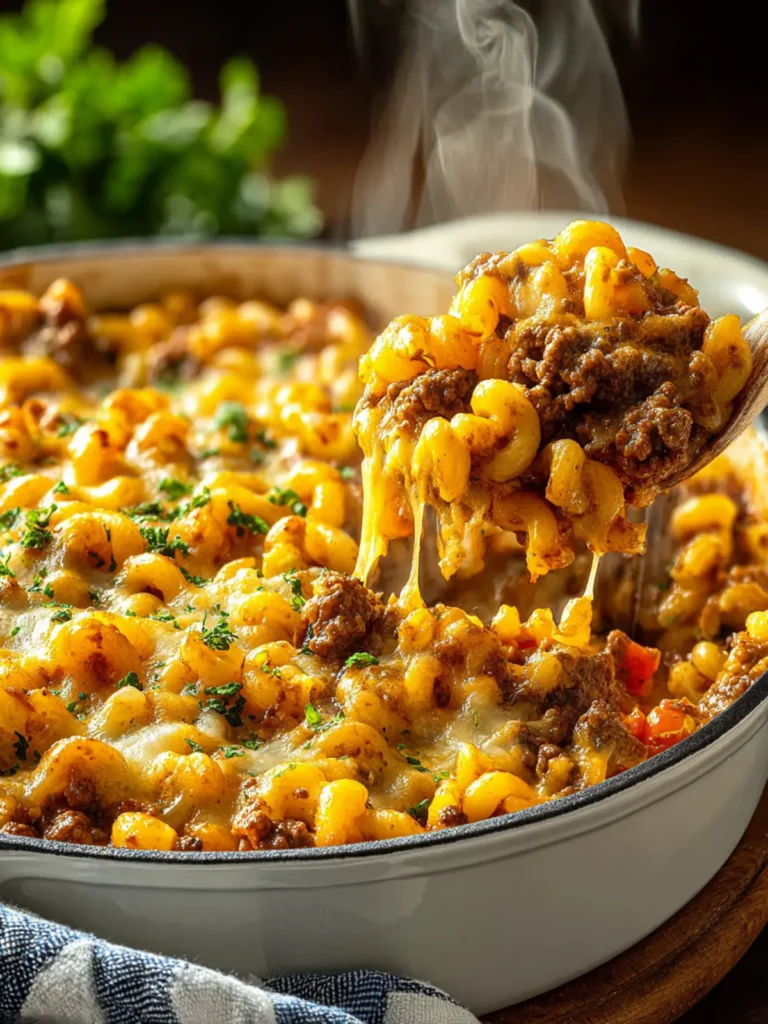 Irresistible Cheesy Hamburger Casserole Recipe to Savor First Image